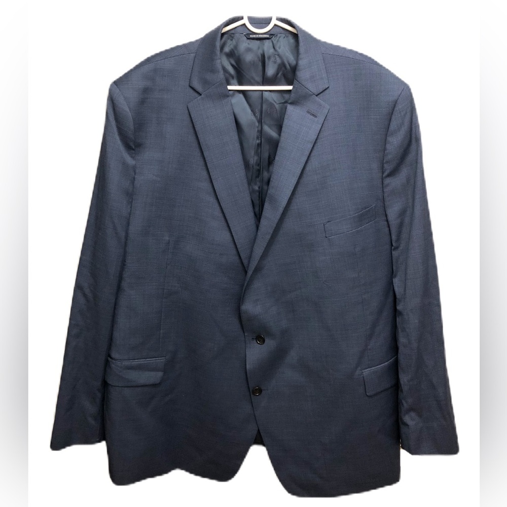 Ralph Lauren Mens 58L Wool Blue Blazer Sport Coat Suit Jacket 2 Button Old Money